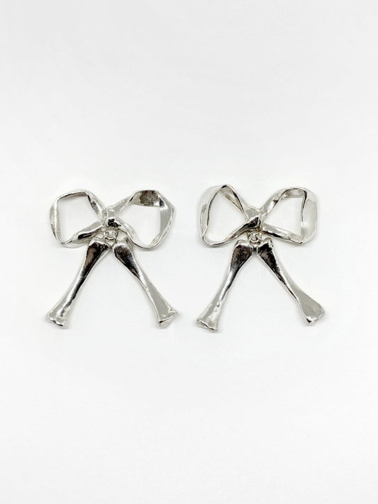 SKELETON BOW EARRINGS