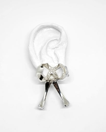 SKELETON BOW EARRINGS