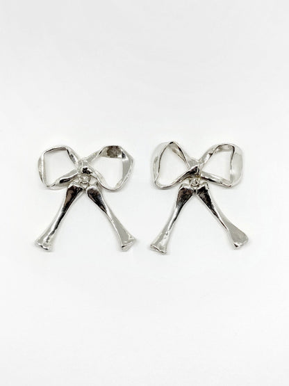 SKELETON BOW EARRINGS