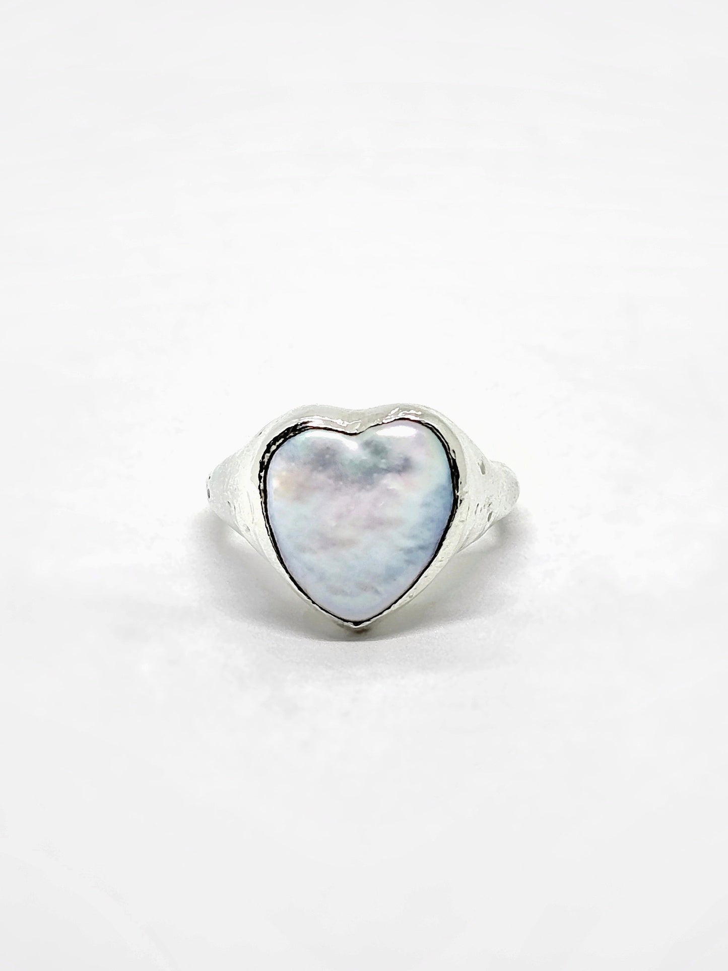 PEARL  HEART RING